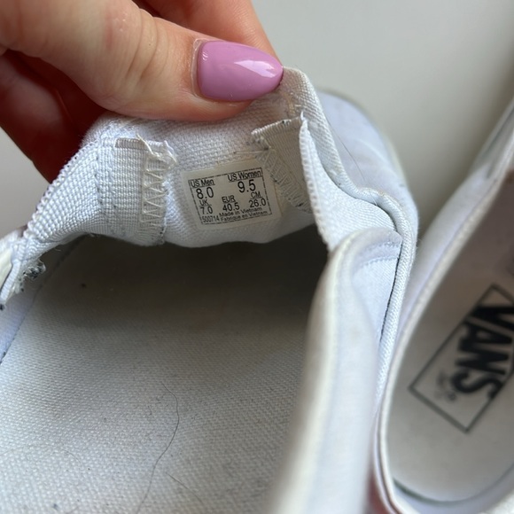 White Slip On Vans - Picture 6 of 6